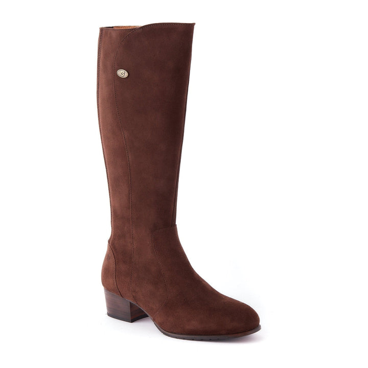 Downpatrick Ladies Knee-high støvle ruskind, Cigar mørkebrun