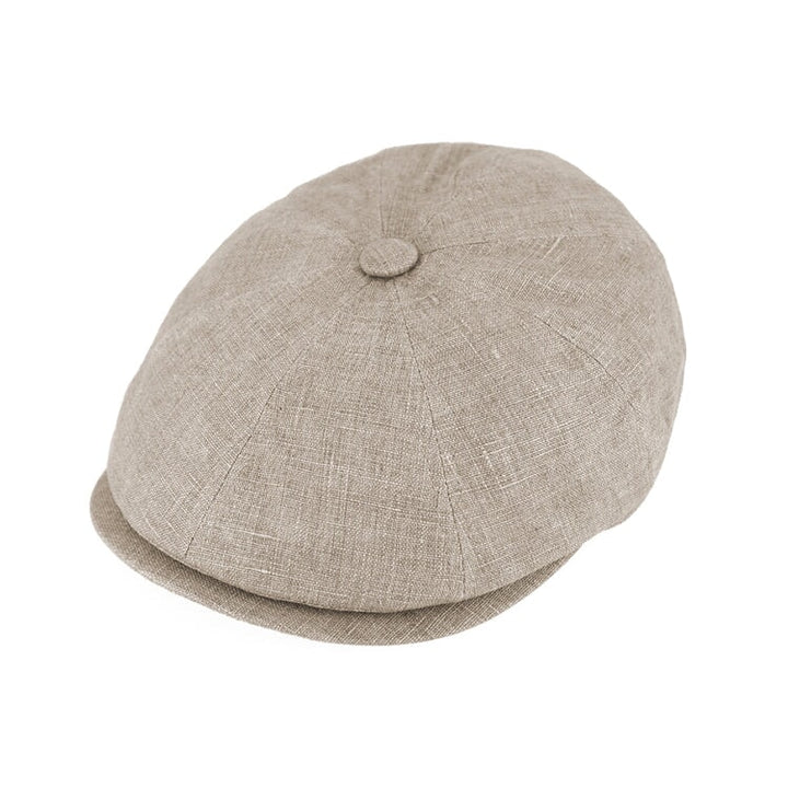 Bakerboy hat, hør, beige