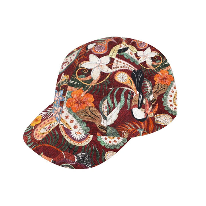 Baseball Cap, paisley, vinrød