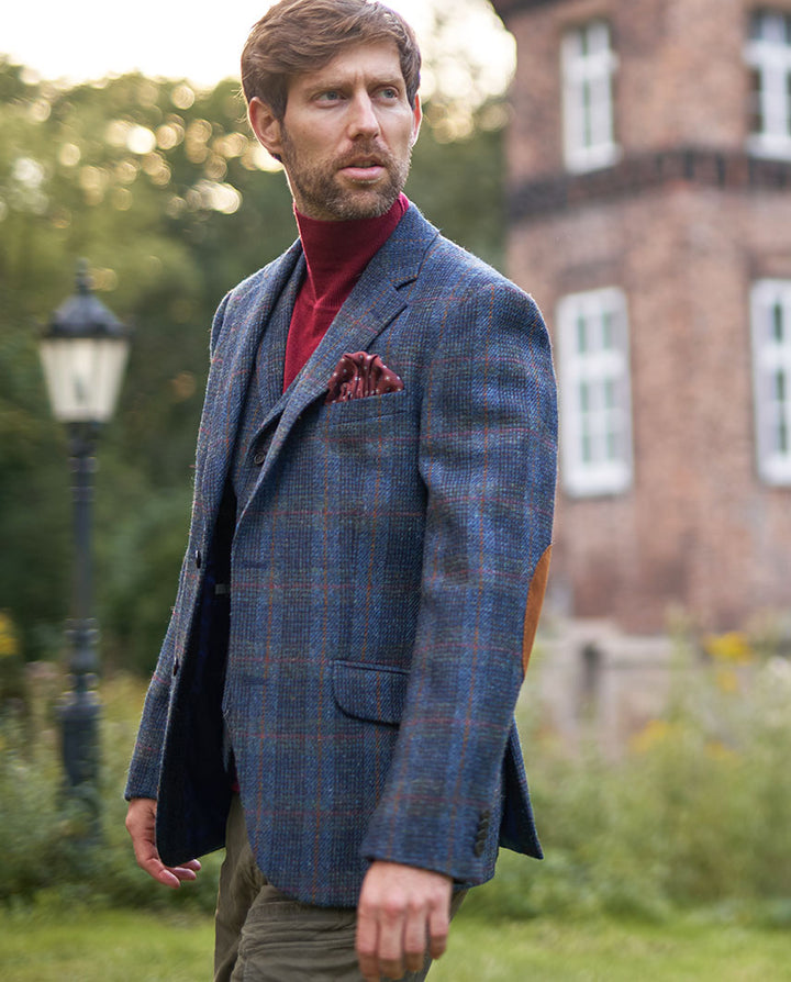 London tweed blazer, Harris Tweed, blue multi