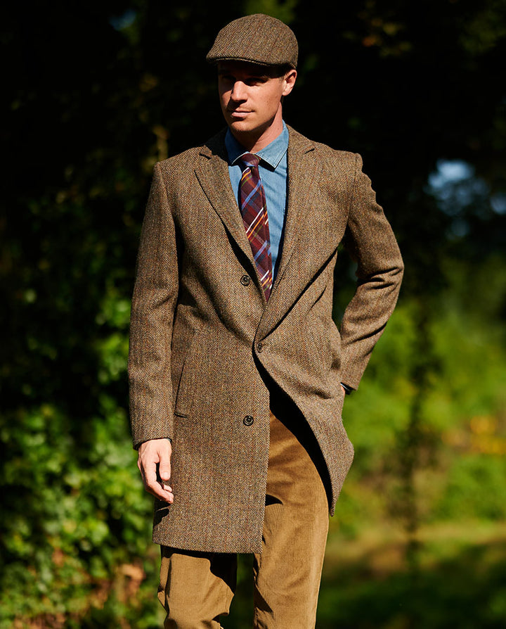 Barney herrefrakke Harris Tweed, evergreen herringbone mønster