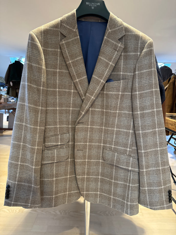 London blazer herre, cashmere, natur tern