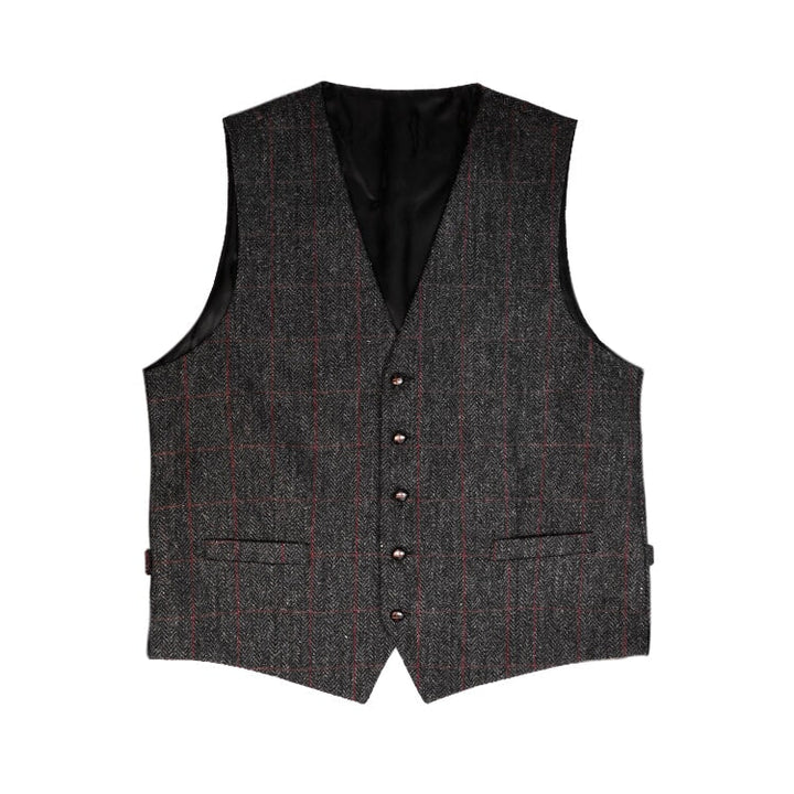 Shetland Tweed Formal Waistcoat, vest, antracitgrå