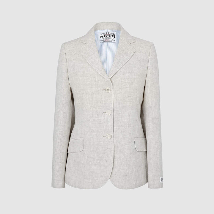 Claire Ladies Linen Blazer, hør, naturhvid