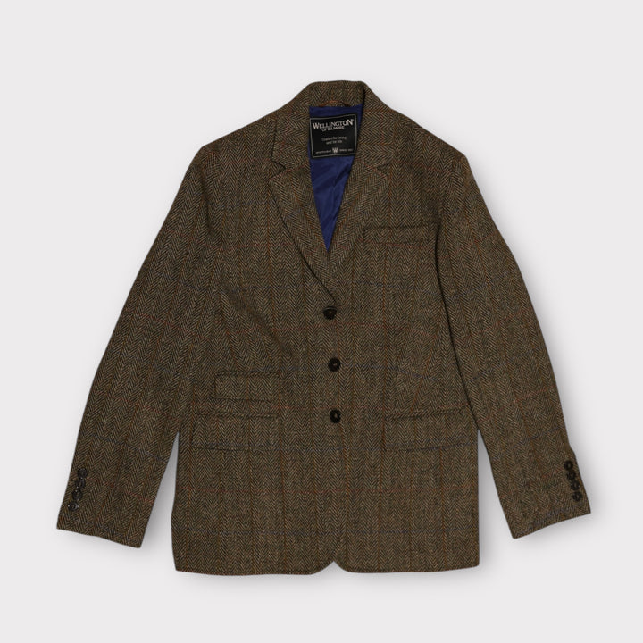 Carola blazer dame, Harris Tweed, light green