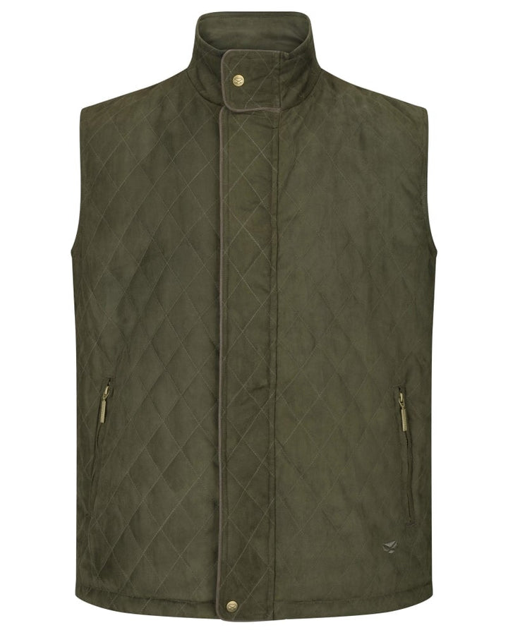 Denholm quiltet vest, loden grøn