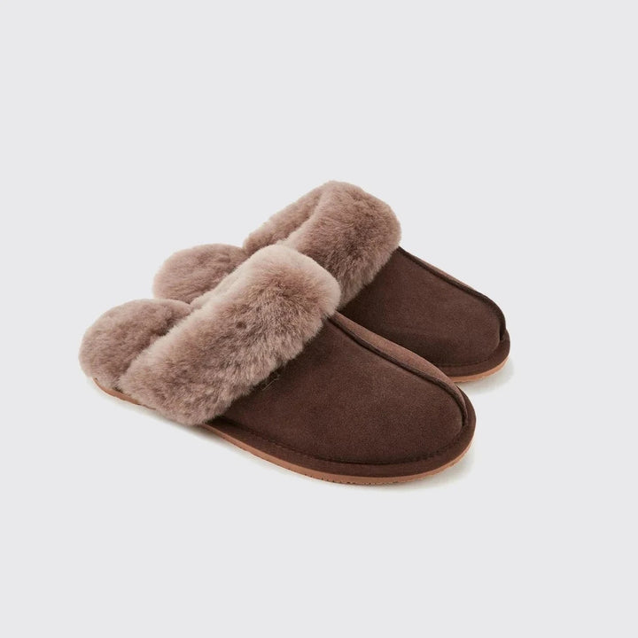 Dubarry Rockmill Ladies Mule Slippers sutsko, ruskind, cigarbrun