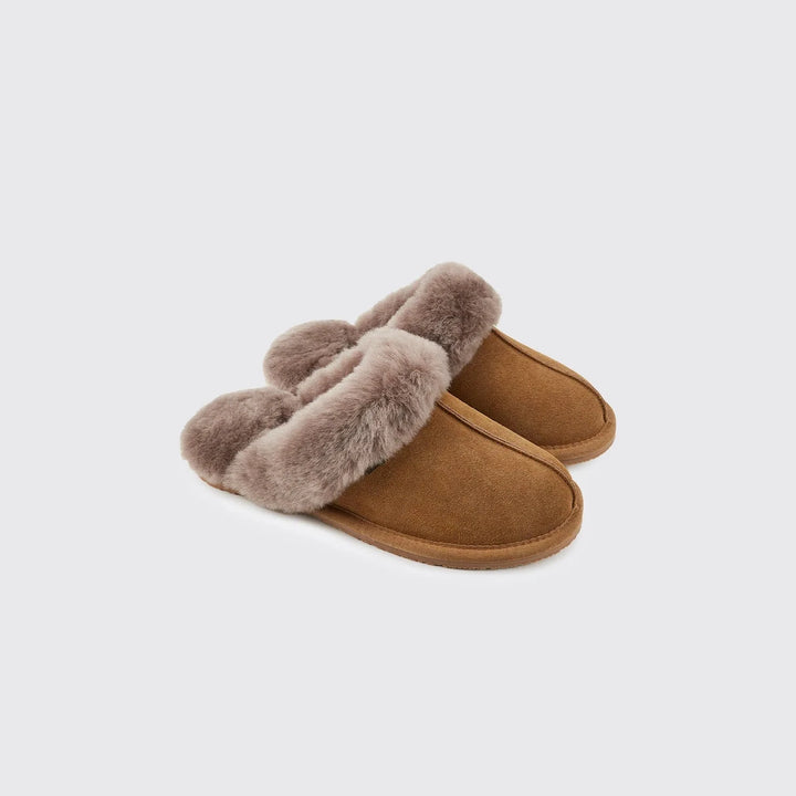 Dubarry Rockmill Ladies Mule Slippers sutsko, ruskind, sandfarvet