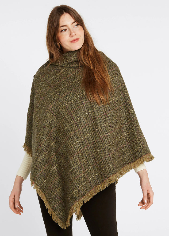 Hazelwood Tweed Poncho, Thistle