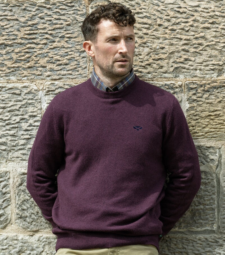 Stonehaven Crew Neck Pullover, sangria vinrød