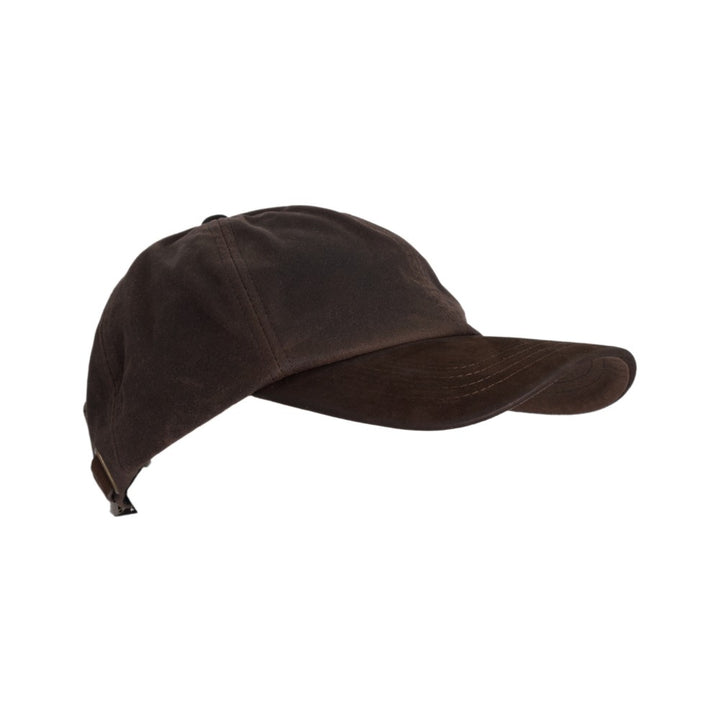 Stallington oilskin baseball cap, brun